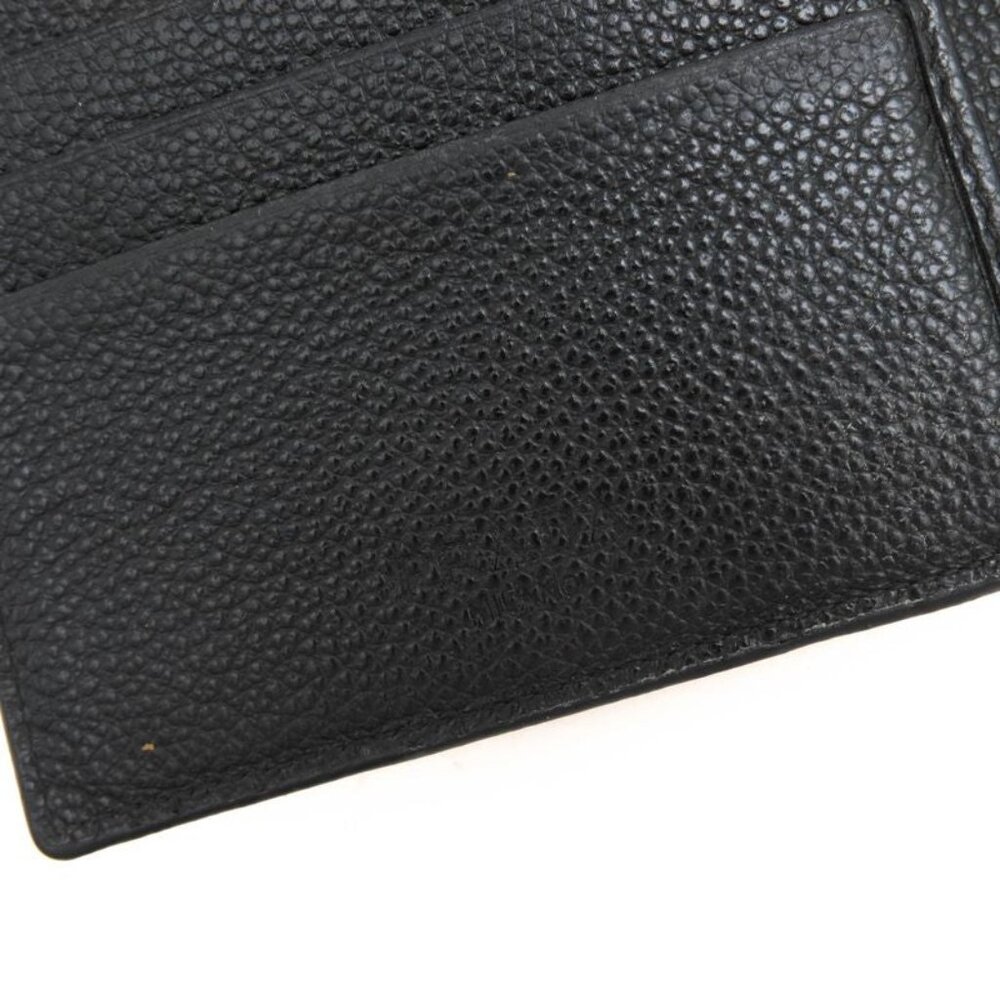 Prada Wallet Men Wallet Leather Black 2 Mo513 Vitmicro Grain - Picture 6 of 7